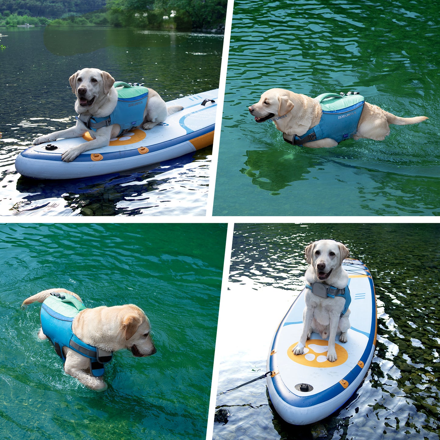 ZLX Dog Life Jacket, High Buoyancy Dog Life Vest with Secure Handle, Ripstop Lifejacket for Swimming, Boating, Water Safety, Adjustable Lightweight Floating Pet Preserver