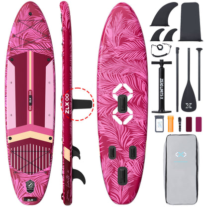 11’6’’ Rose Red-Inflatable Stand Up Paddle Board with SUP Accessories-03A