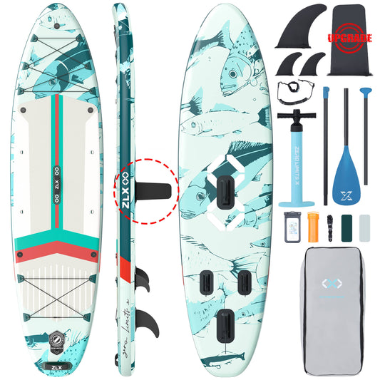 11’6’’ Light Green-Inflatable Stand Up Paddle Board with SUP Accessories-05A