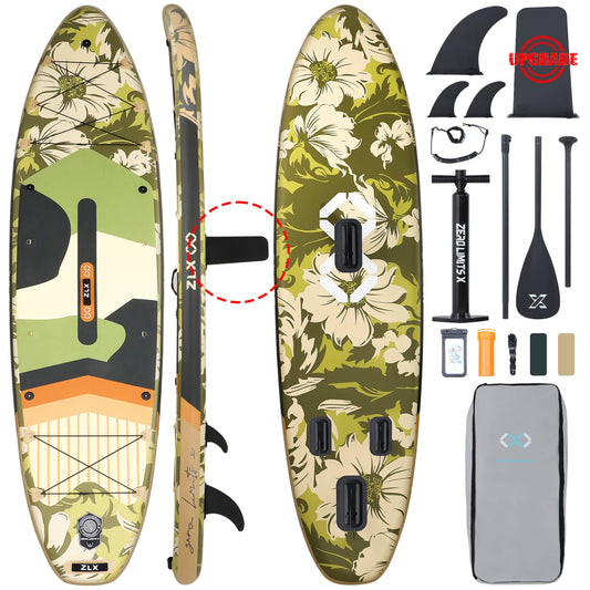 11’6’’ Yellow-Inflatable Stand Up Paddle Board with SUP Accessories-02A