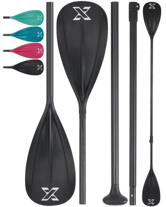 Sup Paddle - Black, 4-Pieces Detachable Floating Paddle Board Paddle, Lightweight & Durable Ora, 66’’-82’’ Adjustable SUP Paddles