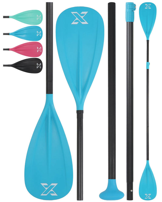 Sup Paddle - Blue, 4-Pieces Detachable Floating Paddle Board Paddle, Lightweight & Durable Ora, 66’’-82’’ Adjustable SUP Paddles