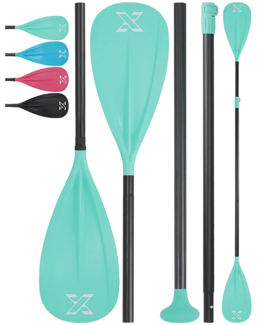 Sup Paddle - Green, 4-Pieces Detachable Floating Paddle Board Paddle, Lightweight & Durable Ora, 66’’-82’’ Adjustable SUP Paddles