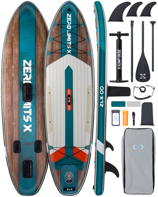 ZLX 10’6’’ Inflatable Stand Up Paddle Board 02A with SUP Accessories