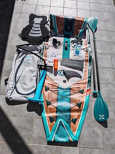 ZLX Verstelbare Aluminium SUP-paddle – Stevig, 3-delige Sup-peddel Met Glasvezelblad En Interne Drijver