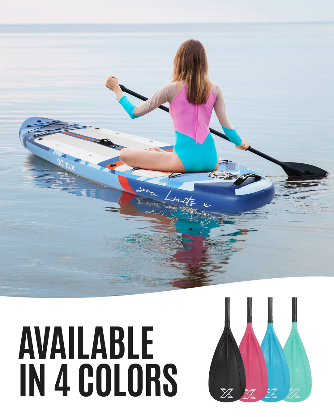Sup Paddle - Green, 4-Pieces Detachable Floating Paddle Board Paddle, Lightweight & Durable Ora, 66’’-82’’ Adjustable SUP Paddles