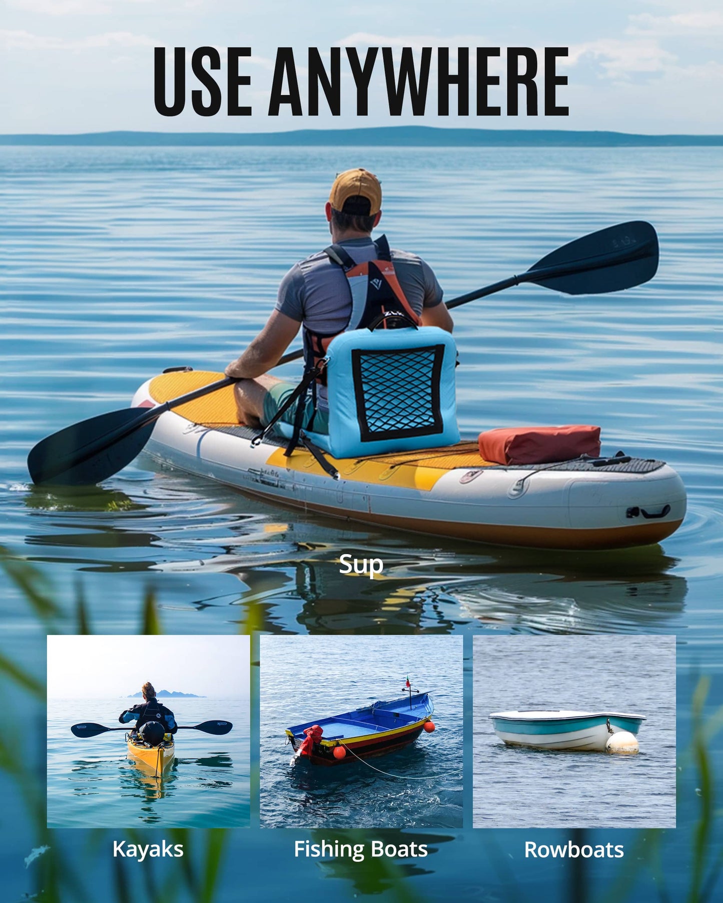 Kayak Seat, Universal Paddle Board Seats with Back Support, Ergonomic Design for Ultimate Comfortable, Perfect for Adults and Kids