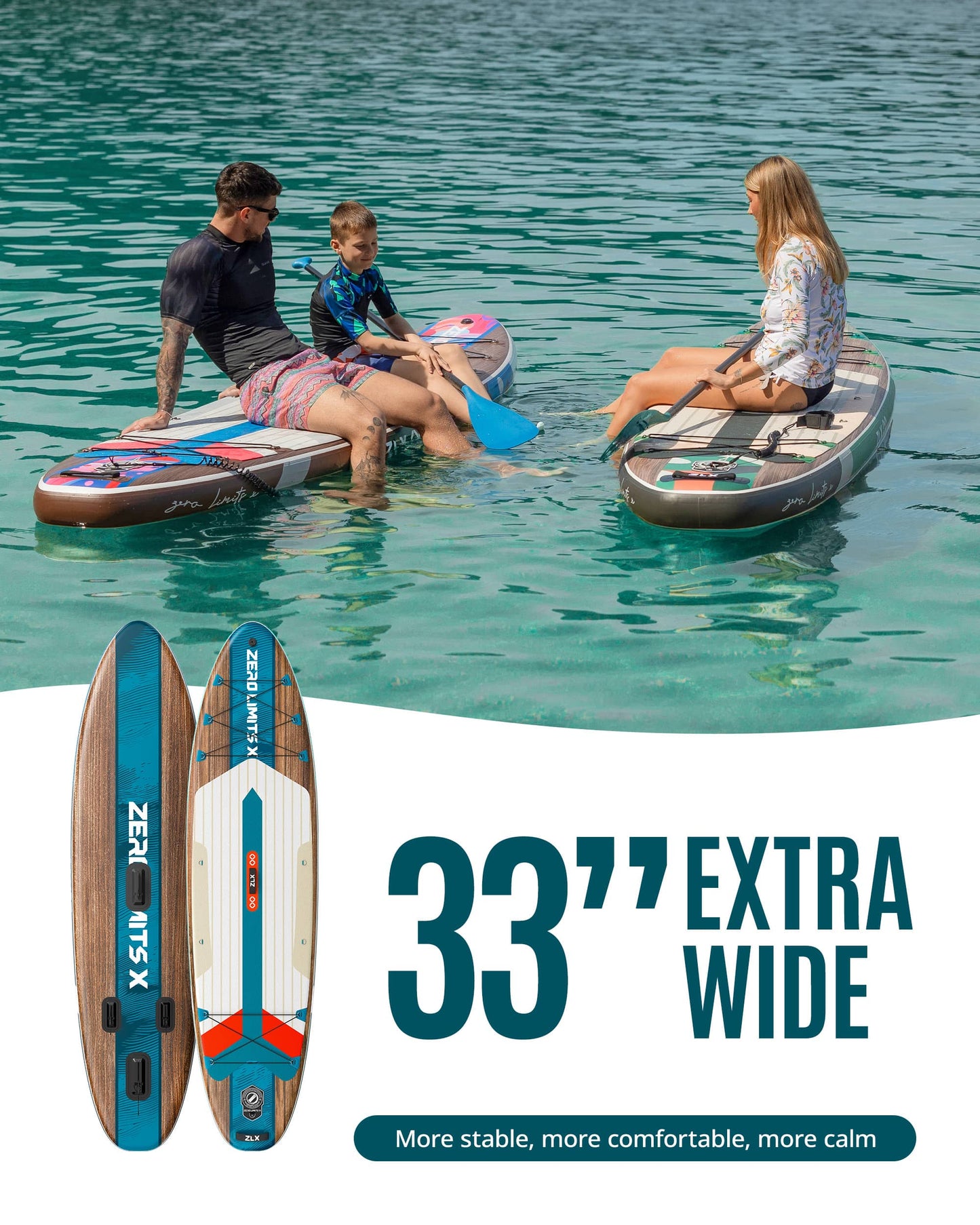 10’6’’ - Dark Green Inflatable Stand Up Paddle Board with SUP Accessories - 02A