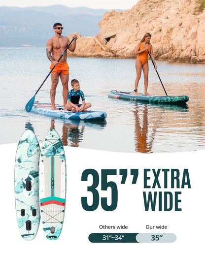 11’6’’ Light Green-Inflatable Stand Up Paddle Board with SUP Accessories-05A